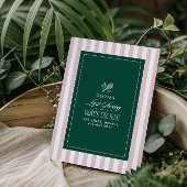 Green & White Striped Last Swing Before the Ring Einladung