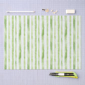 Green White Stripes Beach Geburtstag Seidenpapier (Handwerk)