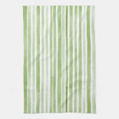 Green White Stripes Geschirrtuch (Vertikal)