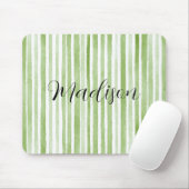 Green White Stripes Mousepad (Mit Mouse)