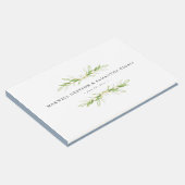 Green & White Wedding Guest Book Gästebuch (Ecke)