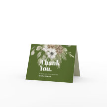 Green & White Winter Forest Bouquet Moderne