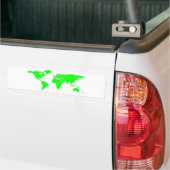 Green White World Map Autoaufkleber (Auf Lkw)