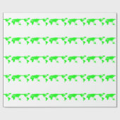 Green White World Map Geschenkpapier (Flach)