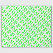 Green White World Map Geschenkpapier (Flach)