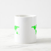 Green White World Map Kaffeetasse (Mittel)