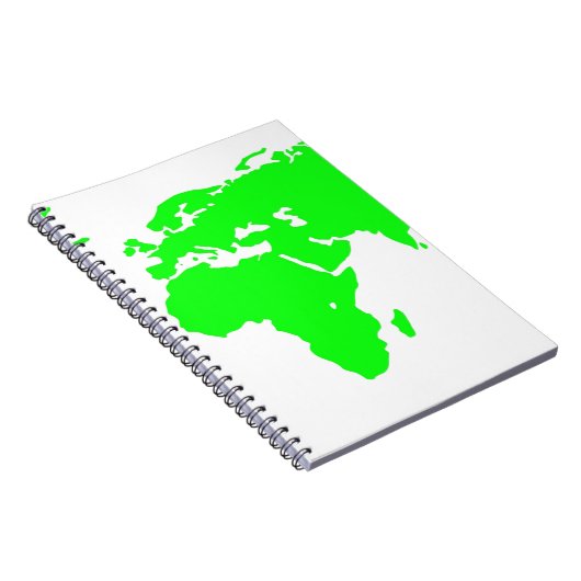 Green White World Map Notizblock (Rechte Seite)