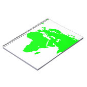 Green White World Map Notizblock (Linke Seite)