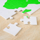 Green White World Map Puzzle (Seite)