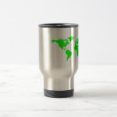 Green White World Map Reisebecher (Mittel)