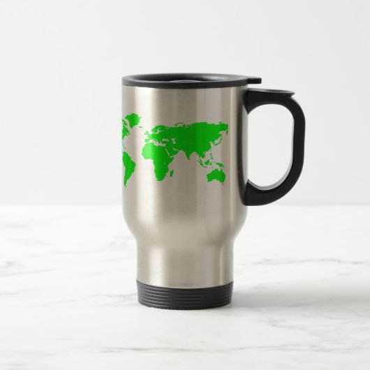 Green White World Map Reisebecher (Rechts)