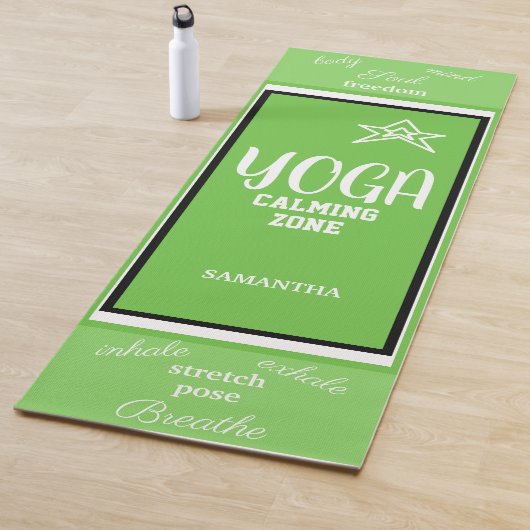 Green White Yoga Calming Zone Yogamatte (Beispiel)