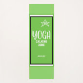 Green White Yoga Calming Zone Yogamatte (Vorderseite)