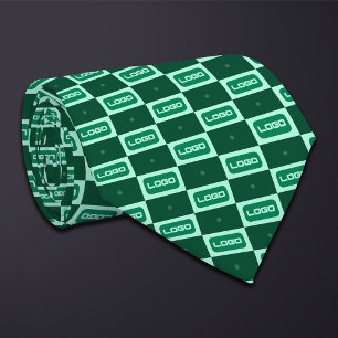 Green (Wide Rectangle) Logo-Karton Krawatte