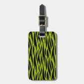 Green Wild Animal Print Gepäckanhänger (Vorderseite vertikal)