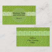 Green Wild Animal Print Visitenkarte (Vorne/Hinten)
