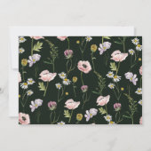 Green Wild Flower Wedding Calendar Save The Date (Rückseite)