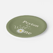 Green Wild One zum ersten Geburtstag Pappteller (Schrägansicht)