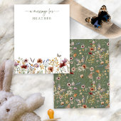 Green Wildblume Message Card