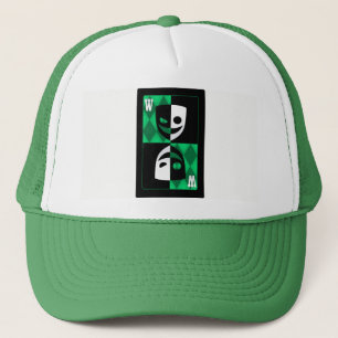 Green Wildcard Poker Diamonds Trucker Hat Truckerkappe