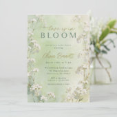 Green Wildflower Bridal Shower Invitation Einladung (Stehend Vorderseite)