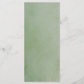 Green Wildflower Bridal Shower Menu Menükarte (Rückseite)