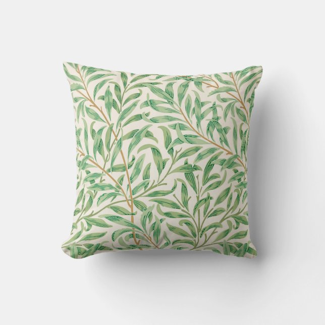 Green William Morris Pattern Kissen (Vorderseite)