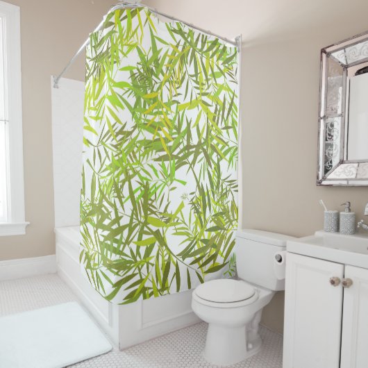 Green Willow-Blätter Duschvorhang (Beispiel)