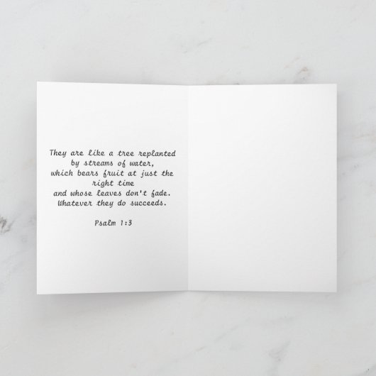 Green Willow Tree Grußkarte Karte (Innenseite)