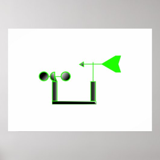 Green Wind Speed und Wetter Vane Poster (Vorne)