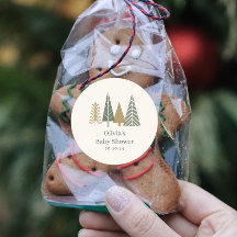 Green Winter Baby Dusche