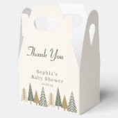 Green Winter Baby Dusche Vielen Dank Geschenkschachtel (Geöffnet)