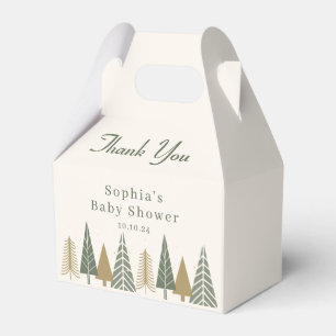 Green Winter Baby Dusche Vielen Dank Geschenkschachtel