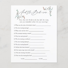 Green Winter Brautparty Game