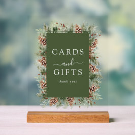 Green Winter Cards und Geschenke Acrylschild