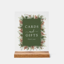 Green Winter Cards und Geschenke Acrylschild