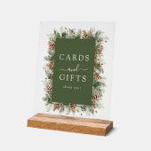 Green Winter Cards und Geschenke Acrylschild (Winkel)