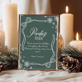 Green Winter Coquette Schnuller Hunt Kinderdusche Einladung