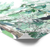 Green Winter Forest Drive by Baby Dusche Poster (Ecke)