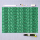 Green Winter Knitting Wooly Muster Seidenpapier (Handwerk)