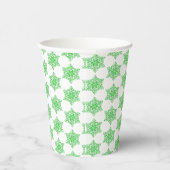 Green Winter Snowflake Pappbecher (Rechts)