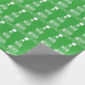 Green Wir wünschen Ihnen frohe Weihnachten Geschenkpapier (Ecke)