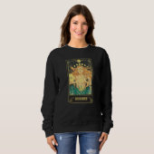 Green Witch Tarot Card Pagan Wicca Wiccan Retro Vi Sweatshirt (Vorne ganz)