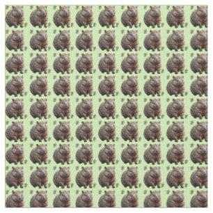 Green Wombat Brick Pattern, Stoff