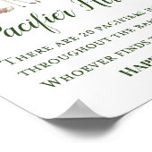 Green Woodland Table Game Sign - Schnuller Hun 8x1 Poster (Ecke)