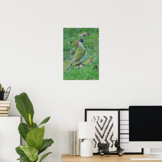 Green Woodpecker Poster (Heimbüro)