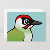 Green Woodpecker Postkarte (Vorne/Hinten)