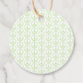 Green World Peace Sign Groovy Love Symbol Geschenkanhänger (Rückseite)