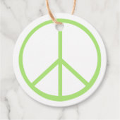Green World Peace Sign Groovy Love Symbol Geschenkanhänger (Vorderseite)