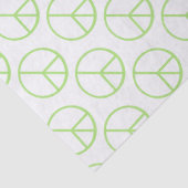 Green World Peace Sign Groovy Love Symbol Seidenpapier (Detail)